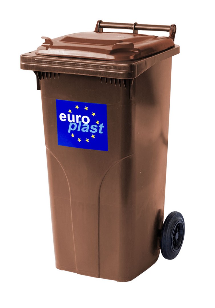 KONTEJNER - ZABOJNIK EKO LUX SMETNJAK 120 L PVC RJAV ZABOJNIK+KOLO+OS