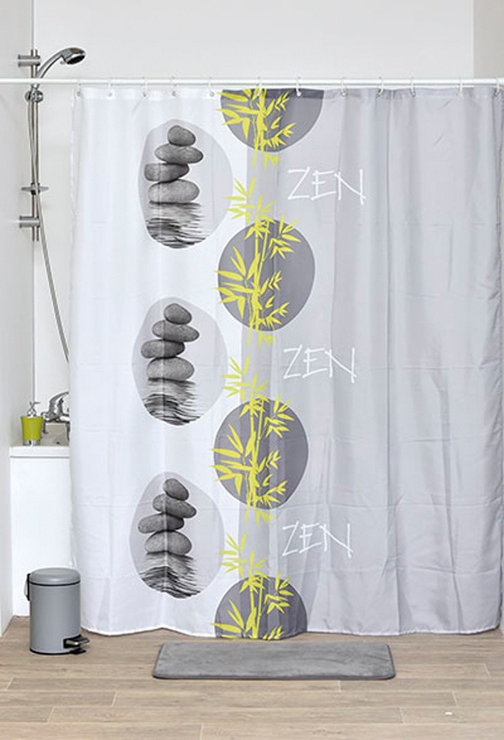 TENDANCE ZAVESA ZA KAD + 12 PP KLJUKIC 180 X 200 CM POLIESTER, PALAOS