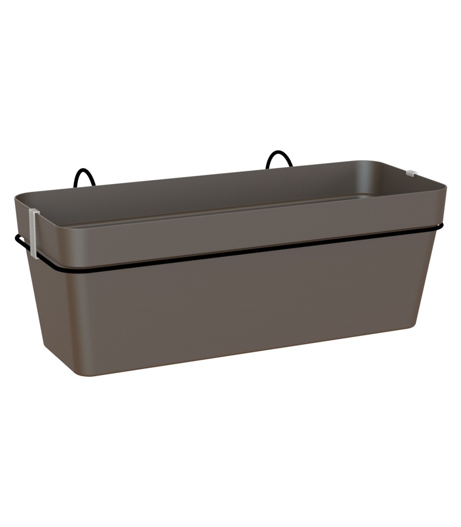 PE KORITO Z VODNO REZERVO CAPRI BALKONSKI SET BRONZE 50X28.5 CM