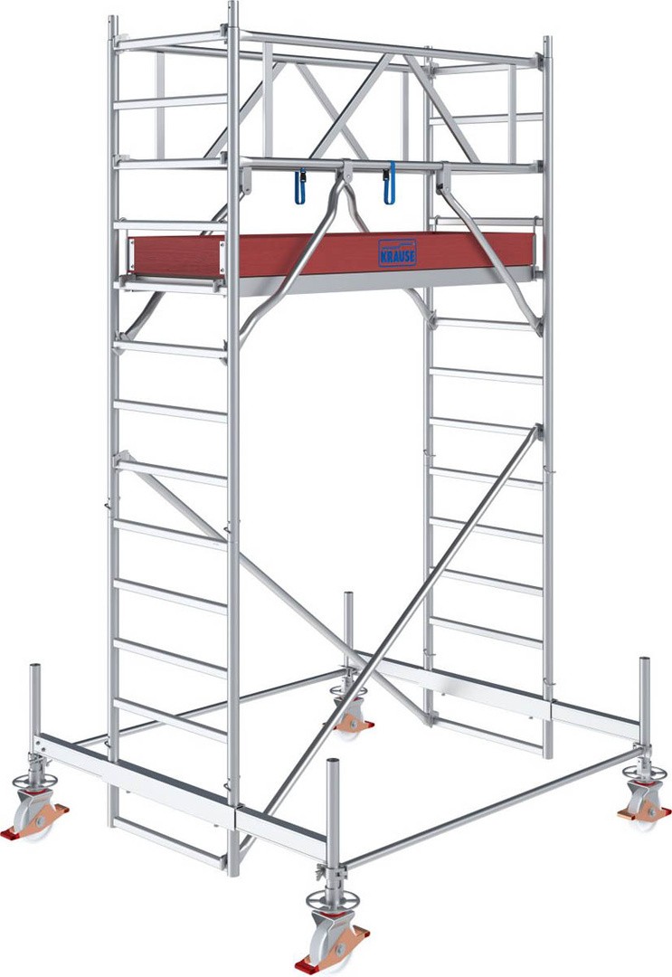 ALUMINJASTI ODER KRAUSE STABILO PODEST 2X0.75M S100 DELOVNA VIŠINA 6.40 M