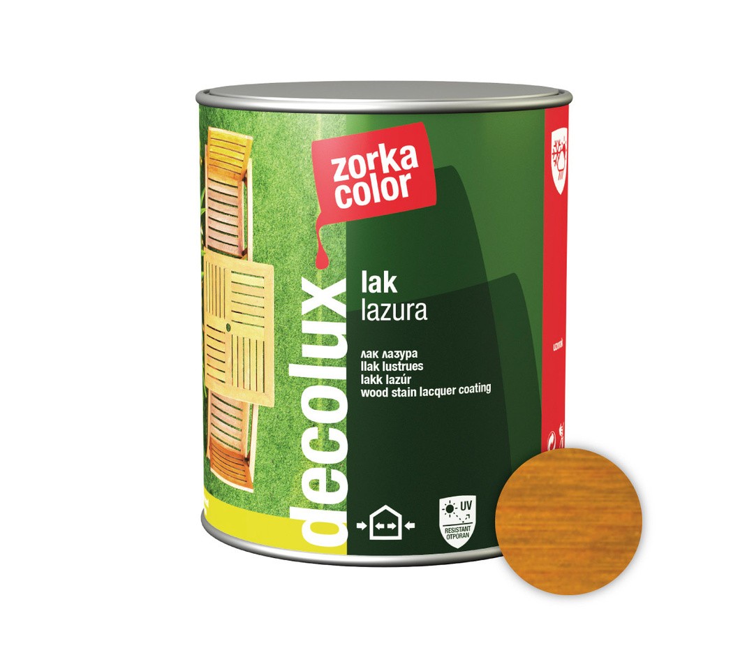 DEBELOSLOJNI PREMAZ ZORKA DEKOR DECOLUX LAK LAZURA 0.75 L 00 BREZBARVNA