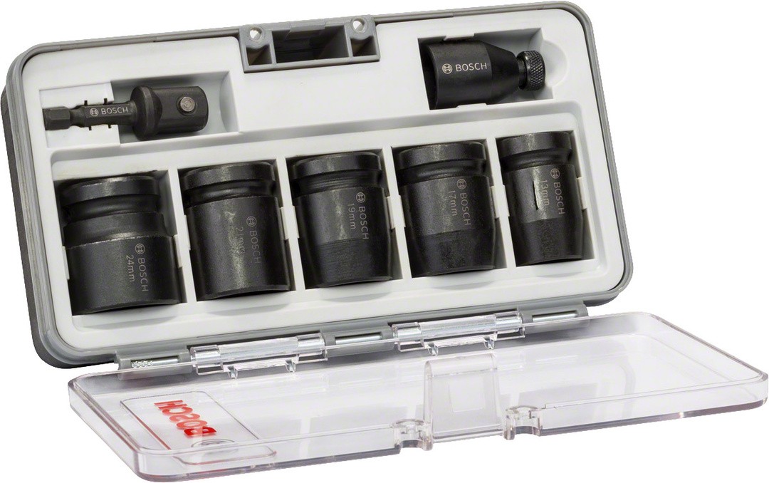 IMPACT KLJUČ 12,7MM BOSCH 7-DELNI KOMPLET 13-24 MM