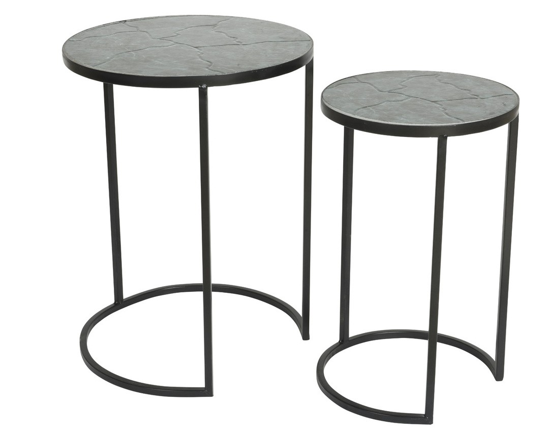 KOVINSKA MIZA DECORIS VAASA, STRANSKA 54X40 CM; 48.5X30 CM