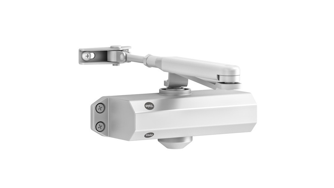 YALE 300 VRATNO ZAPIRALO Z NAVADNO ROKO, R&P, VRATA DO ŠIRINE 1100 MM, BEL