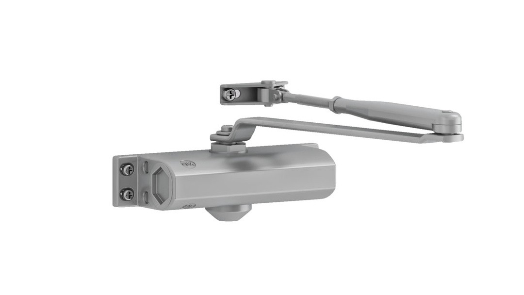 YALE 3500 VRATNO ZAPIRALO Z NAVADNO ROKO, EN1154, R&P, EN 2/3/4, VRATA DO ŠIRINE 1100 MM, SREBRN