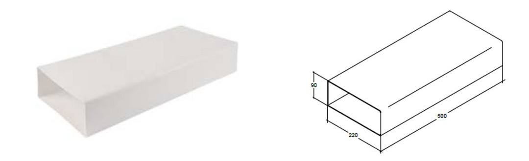 CEV ZA NAPO SICCABO CEV PLOŠČATA ZA NAPO 220X90 MM - 0.5M