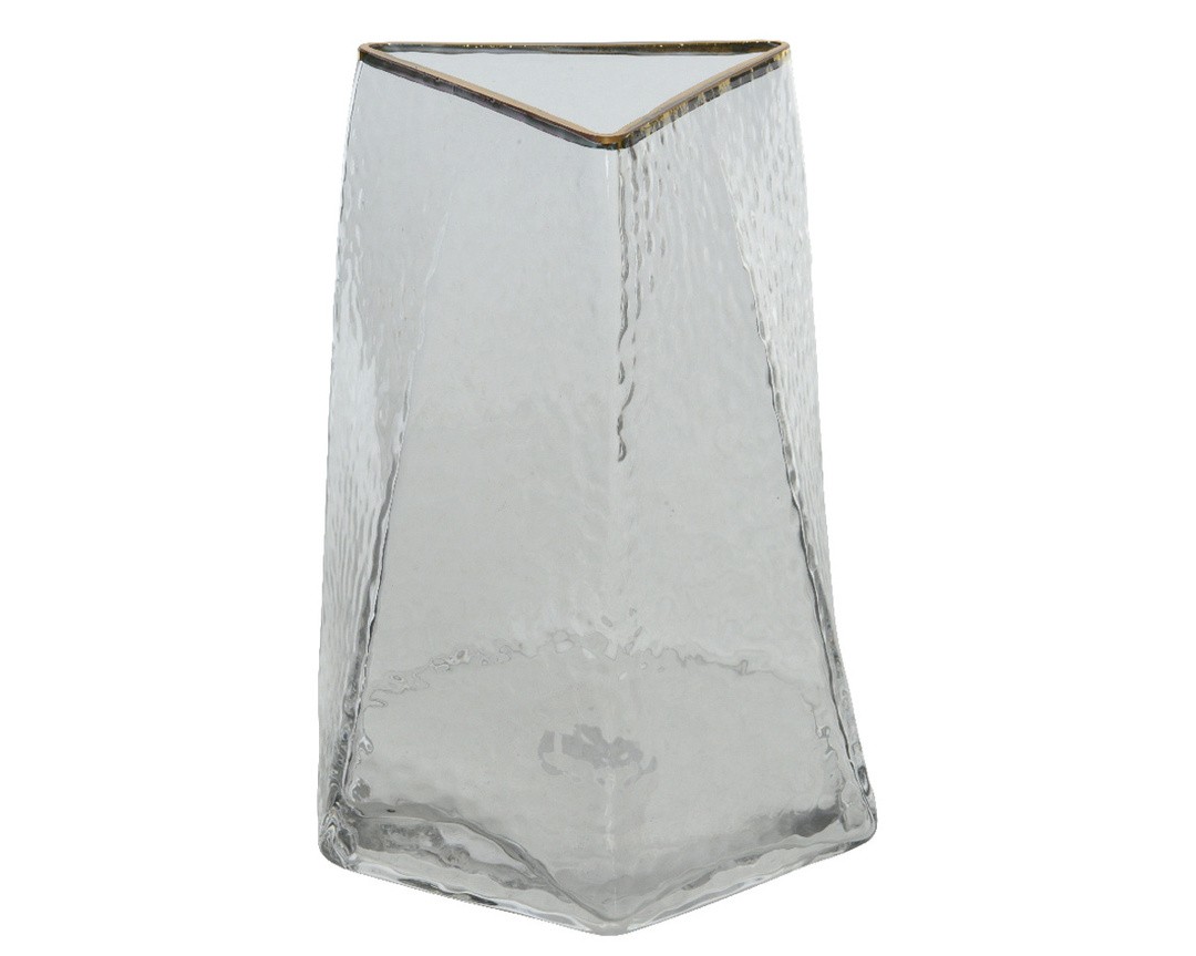 STEKLENA VAZA DECORIS 15.5 CM, PROZORNA