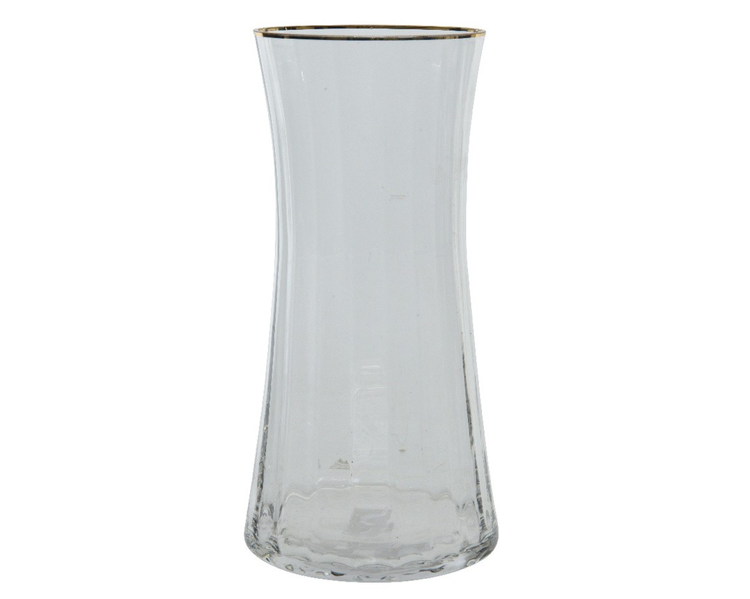 STEKLENA VAZA DECORIS 23 CM, PROZORNA