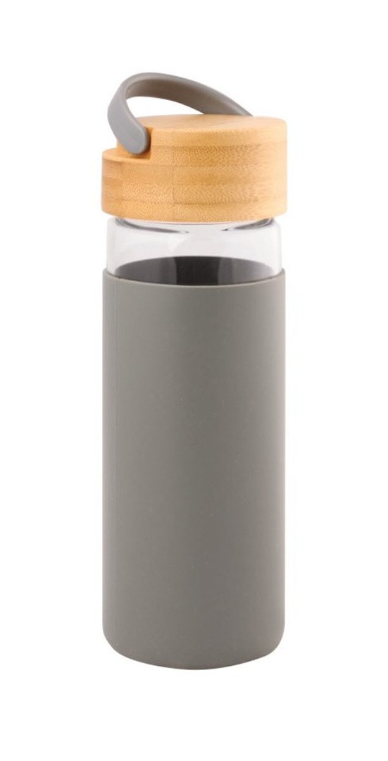 STEKLENICA ZA VODO DOMY BAMBOO POKROV 0.48L ROZA