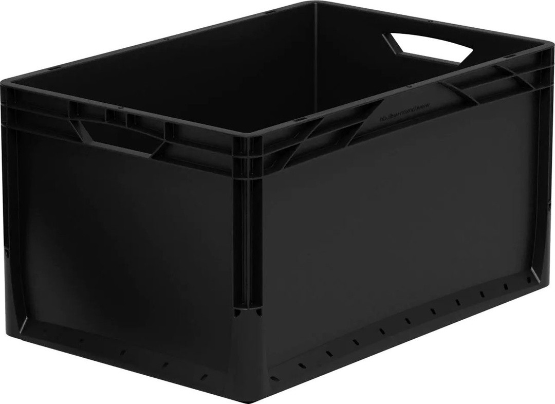 KONTEJNER - ZABOJNIK SURPLUS PVC 60X40X32 CM - ČRN POLNE STENE, VOL. 62L