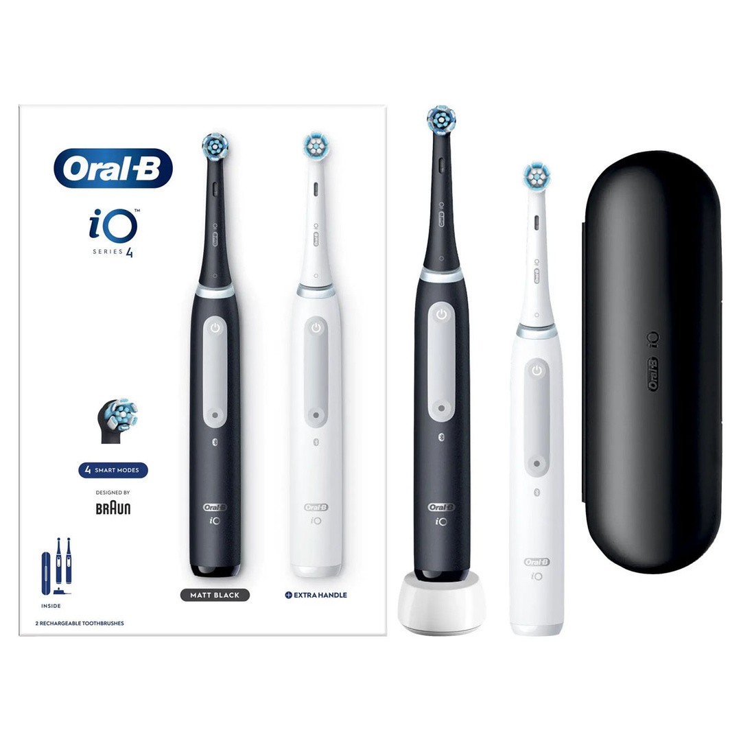 ELEKTRIČNA ZOBNA ŠČETKA ORALB IO4 DUO BELA/ČRNA