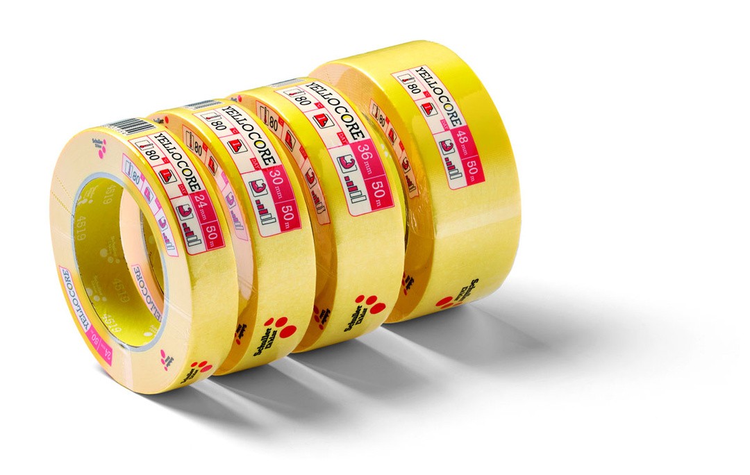 ZAŠČ. LEPILNI TRAK SCHULLER KREP YELLO CORE 24MMX50M 80°C