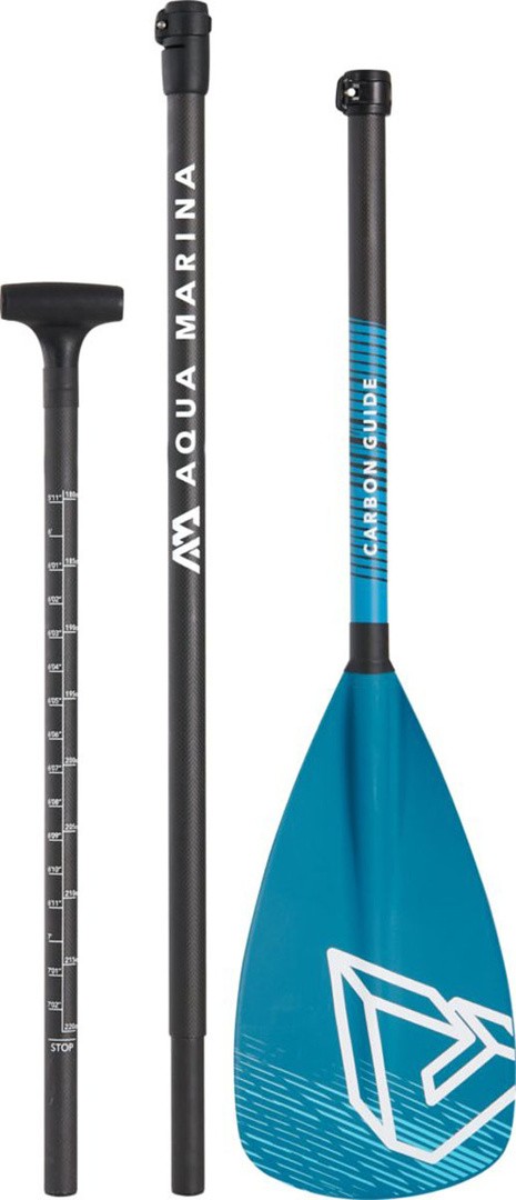 SUP VESLO AQUA MARINA CARBON GUIDE 3-DELNO KARBON - STEK. VLAK
