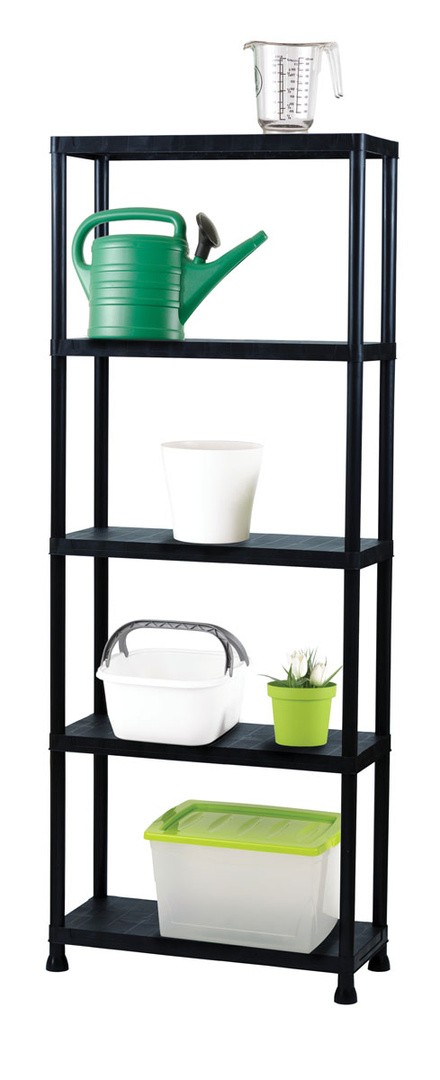 PVC REGAL PRACTIC 181X80X30 CM 5P/20KG ČRN