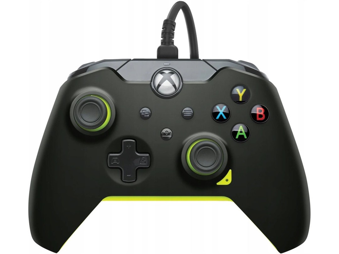 IGRALNI PLOŠČEK PDP XBOX ČRN - ELECTRIC RUMEN ŽIČNI