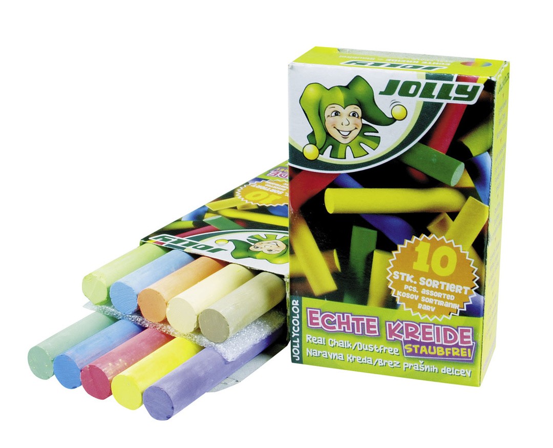 KREDA JOLLY ŠOLSKA BARVNA 10 KOS