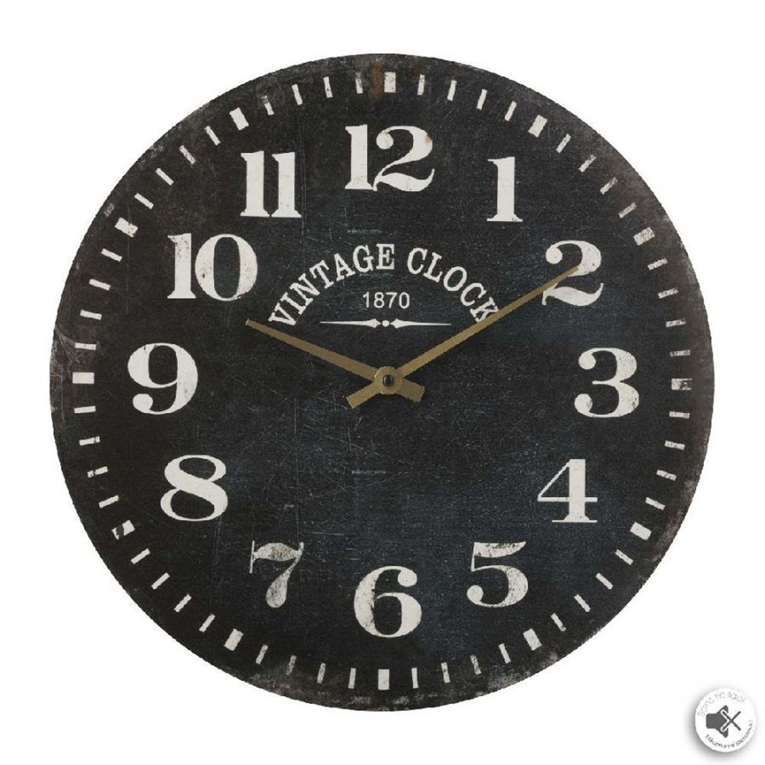 STENSKA URA ATMOSPHERE VINTAGE MDF, 38 CM SORT.