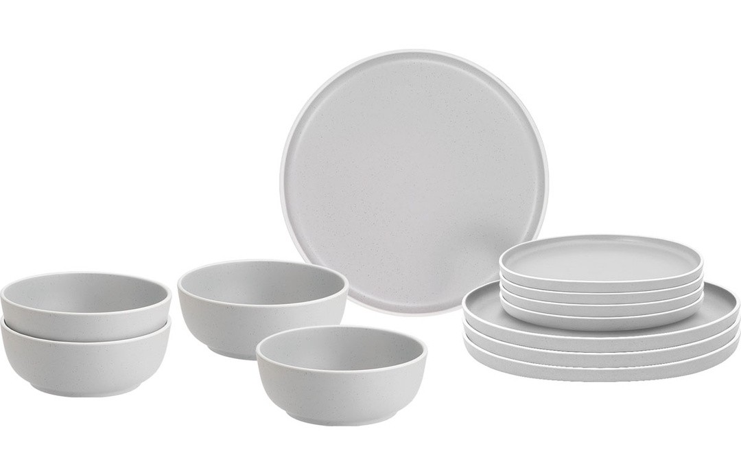 KAMP JEDILNI PRIBOR BRUNNER MELAMINE SET MIDDAY DOLOMIT BELI 12/1