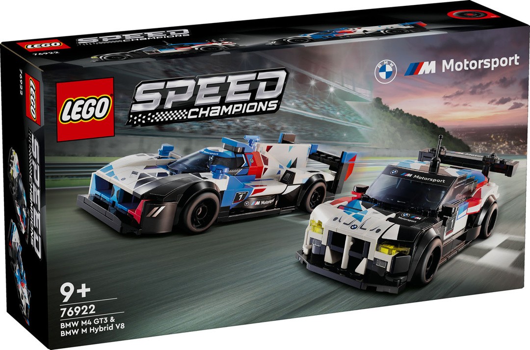 LEGO' SPEED CHAMPIONS 76922 DIRKALNA AVTOMOBILA BMW M4 GT3 IN BMW M HYBRID V8