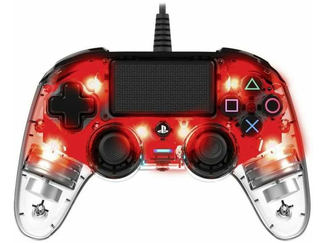 IGRALNI PLOŠČEK NACON TRANSPARENT PS4 ORANŽEN ŽIČNI, OSVETLJEN
