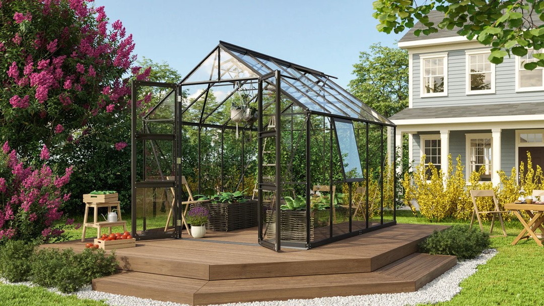 STEKLEN RASTLINJAK VITAVIA OLYMP 8300 ESG 3 MM ČRNA 254X257X324