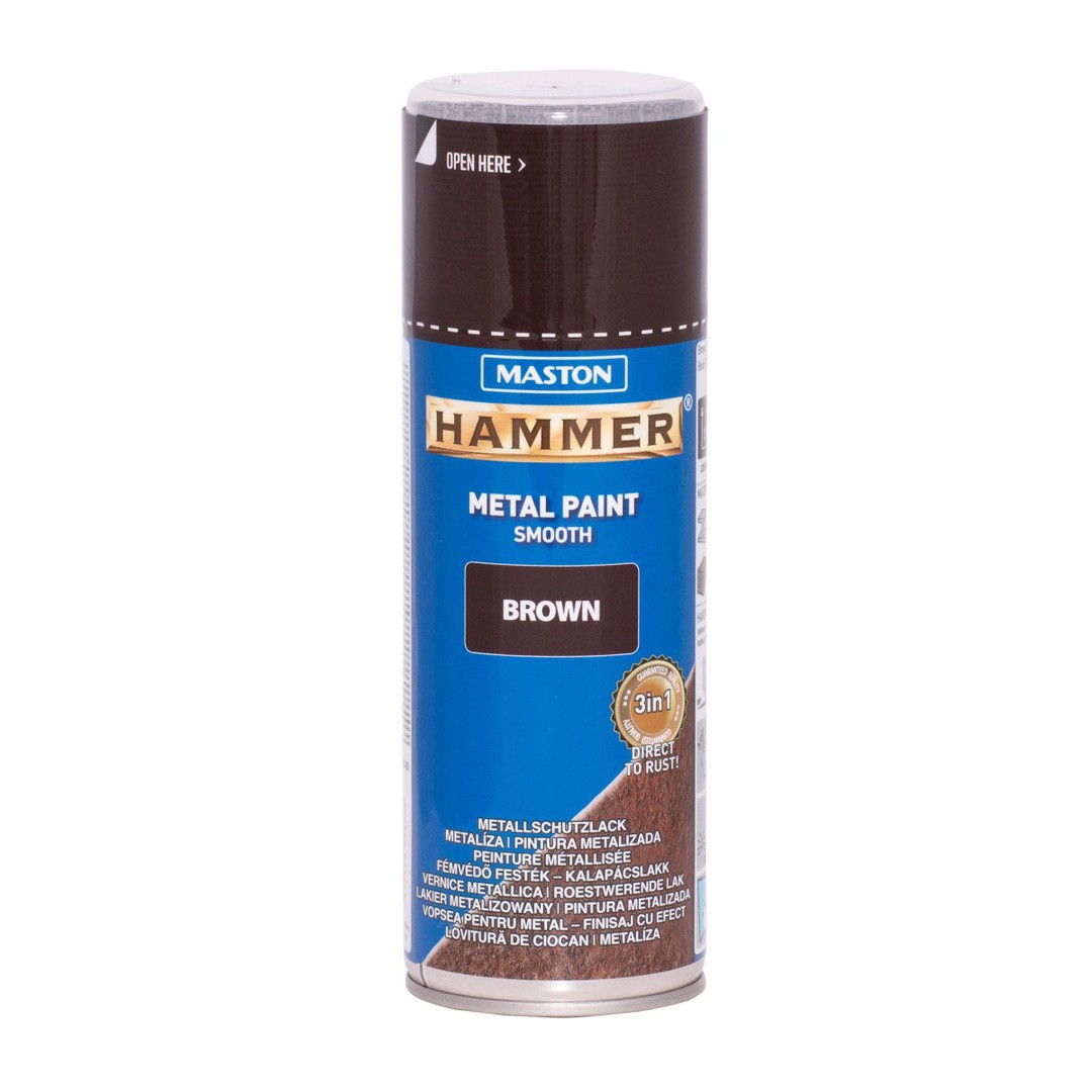 MASTON BARVNI SPREJ HAMMER GLADEK EFEKT RJAVI 400ML