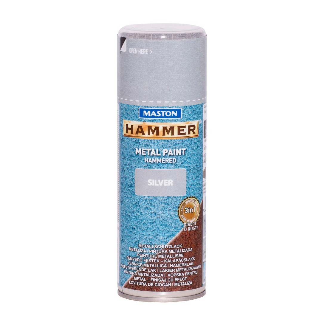 MASTON BARVNI SPREJ HAMMER KOVAN EFEKT SREBRNI 400ML