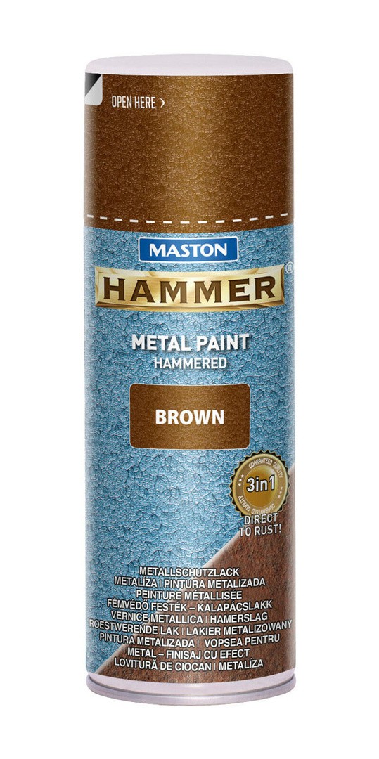 MASTON BARVNI SPREJ HAMMER KOVAN EFEKT RJAVI 400ML