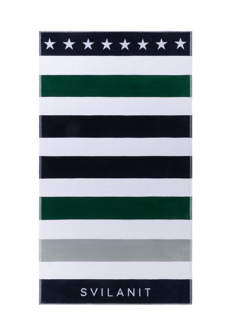 BRISAČA ZA PLAŽO SVILANIT GREEN STAR 100X180 CM ZELENA/MODRA