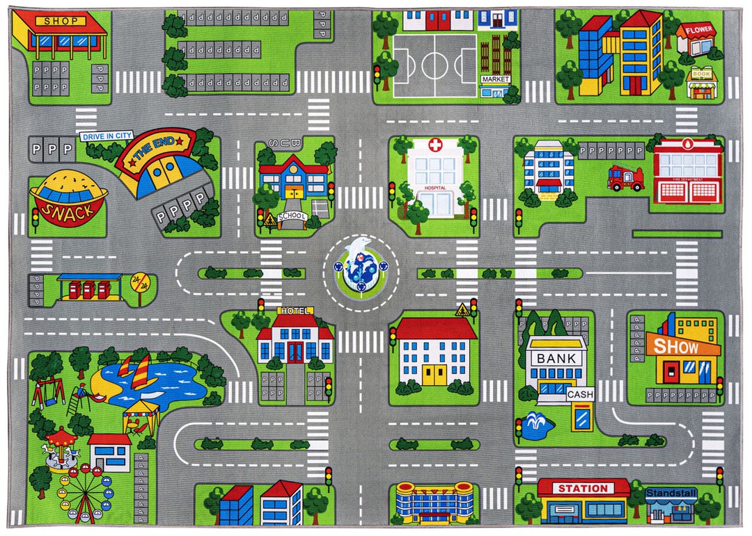 PREPROGA PLAY CARPET CITY 133X190 CM