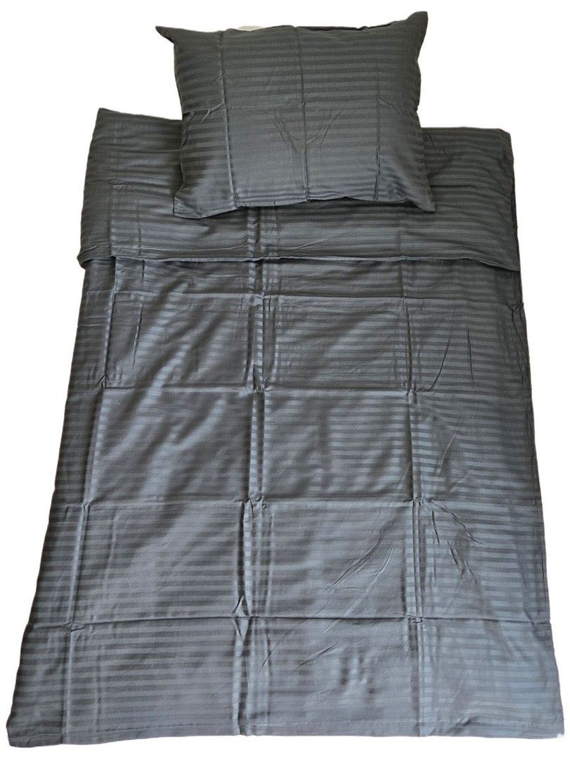 POSTELJNINA LIVING COTTON ANTHRACITE 140X200, 50X70 SATIN, Z ZADRGO