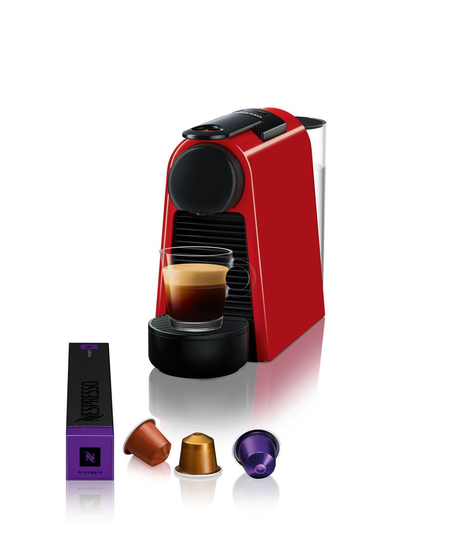 KAVNI APARAT, KAPSULE NESPRESSO ESSENZA MINI RDEČ