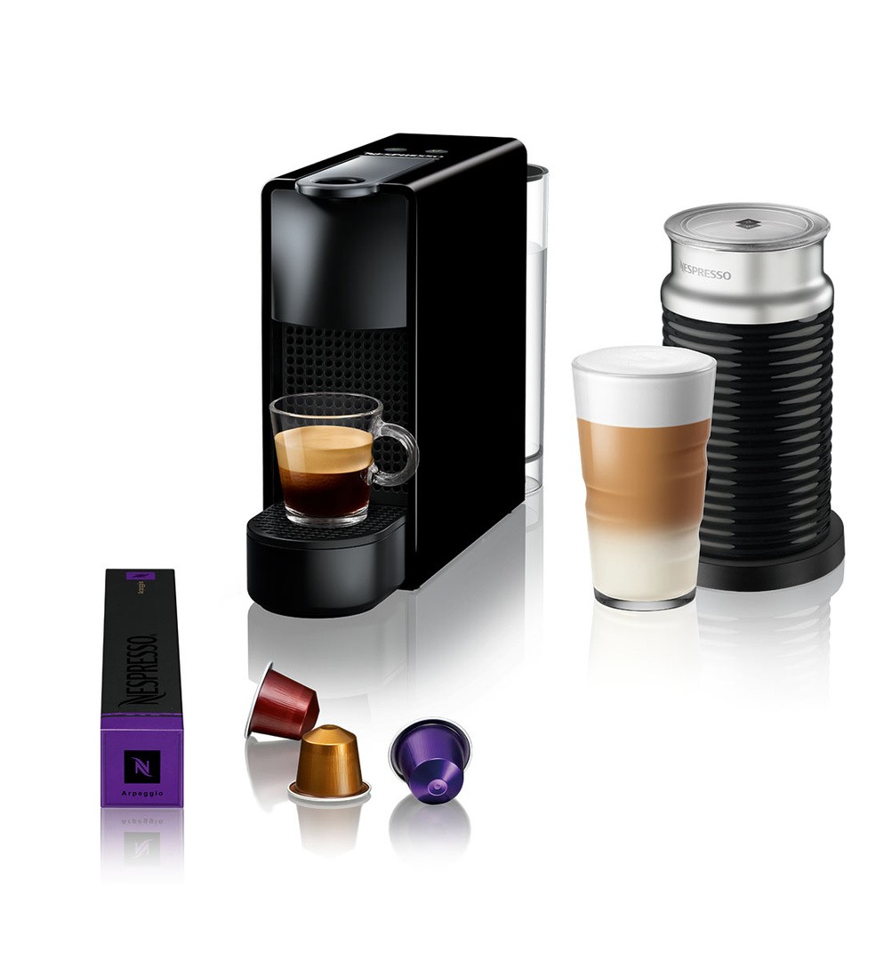 KAVNI APARAT, KAPSULE NESPRESSO ESSENZA MINI ČRN & AEROCCINO