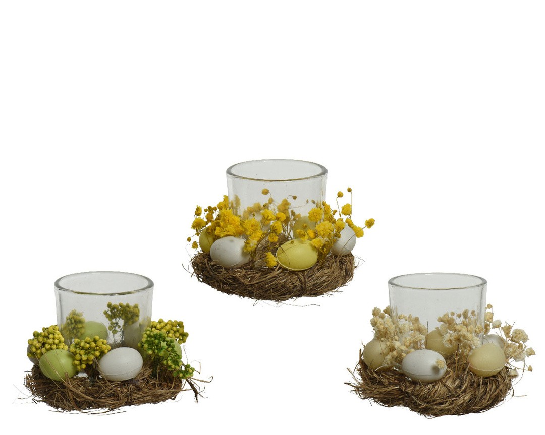 VELIKONOČNI PROGRAM DECORIS KOZAREC ZA ČAJNO SVEČKO 10X7.5 CM, SORTIRANO
