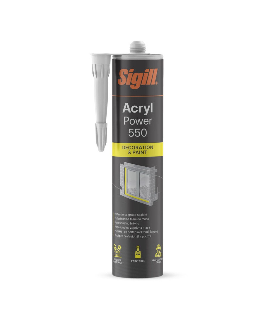 AKRILNA TESNILNA MASA SIGILL ACRYL POWER 550 WHITE 300 ML DECORATION&PAINT