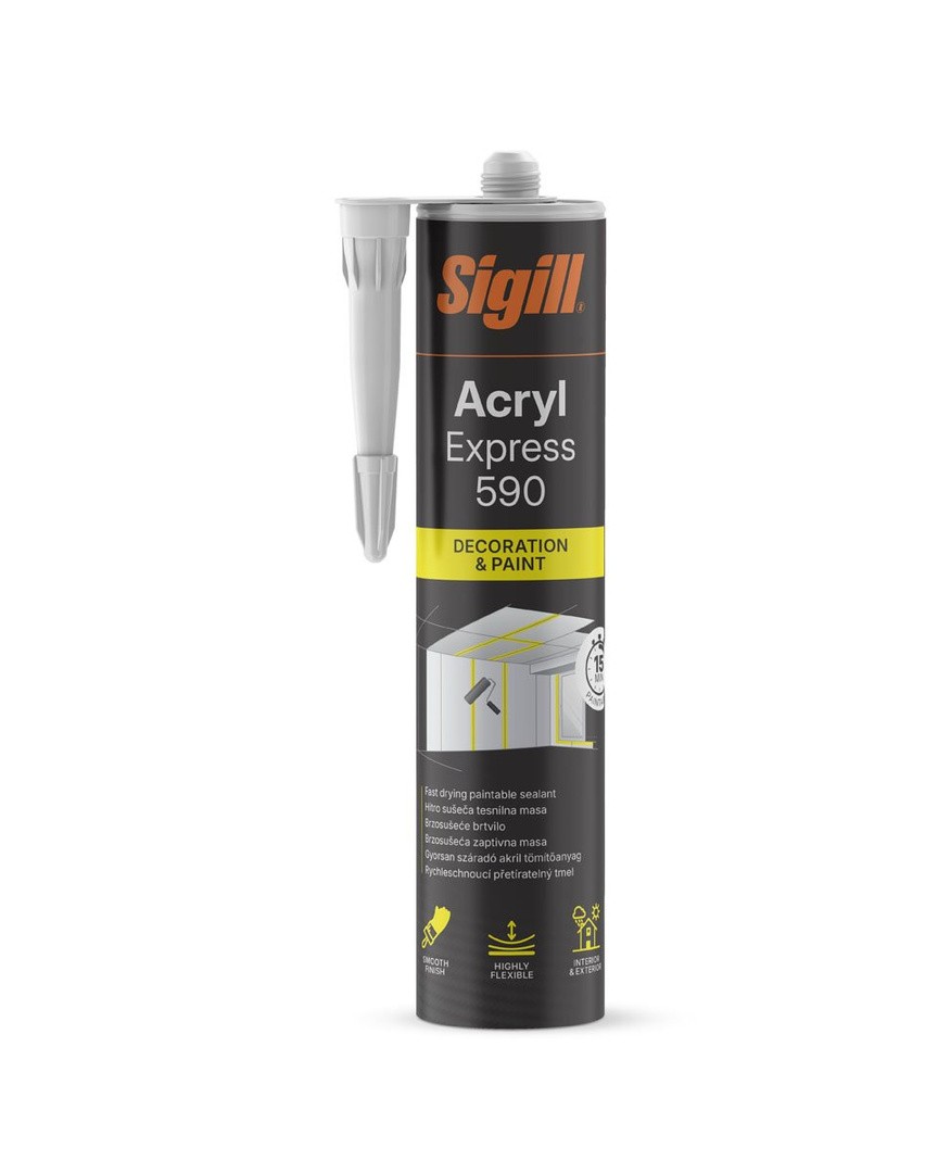 AKRILNA TESNILNA MASA SIGILL ACRYL EXPRESS 590 WHITE 300 ML DECORATION&PAINT