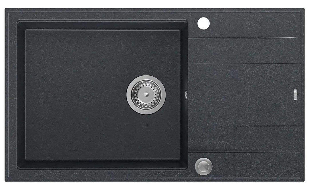 GRANITAL POMIVALNO KORITO QUADRON EVAN 136 XL ČRN DIAMANT