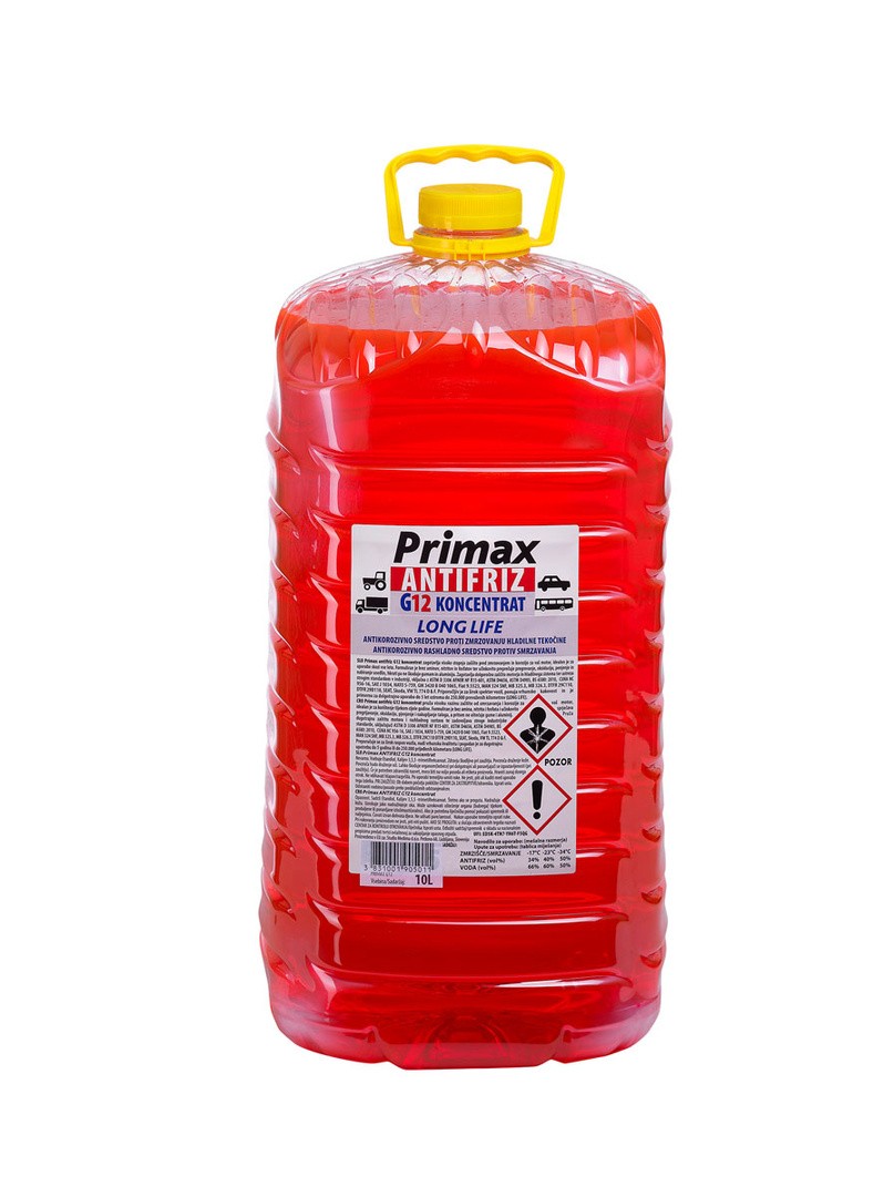 MAZIVA IN TEKOČINE PRIMAX ANTIFRIZ RDEČI G 12 10L