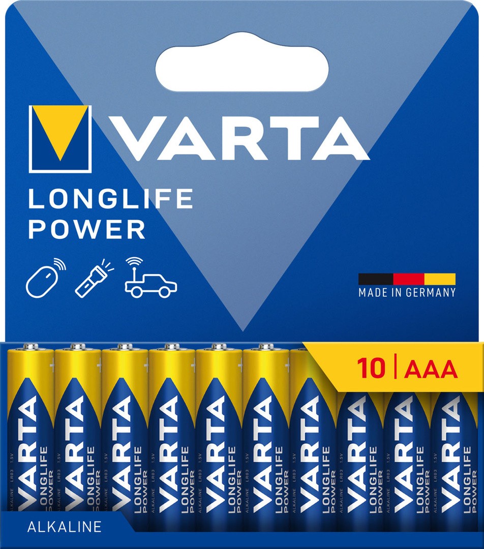 ALKALNI BATERIJSKI VLOŽEK VARTA POWER AAA 10/1 LONGLIFE