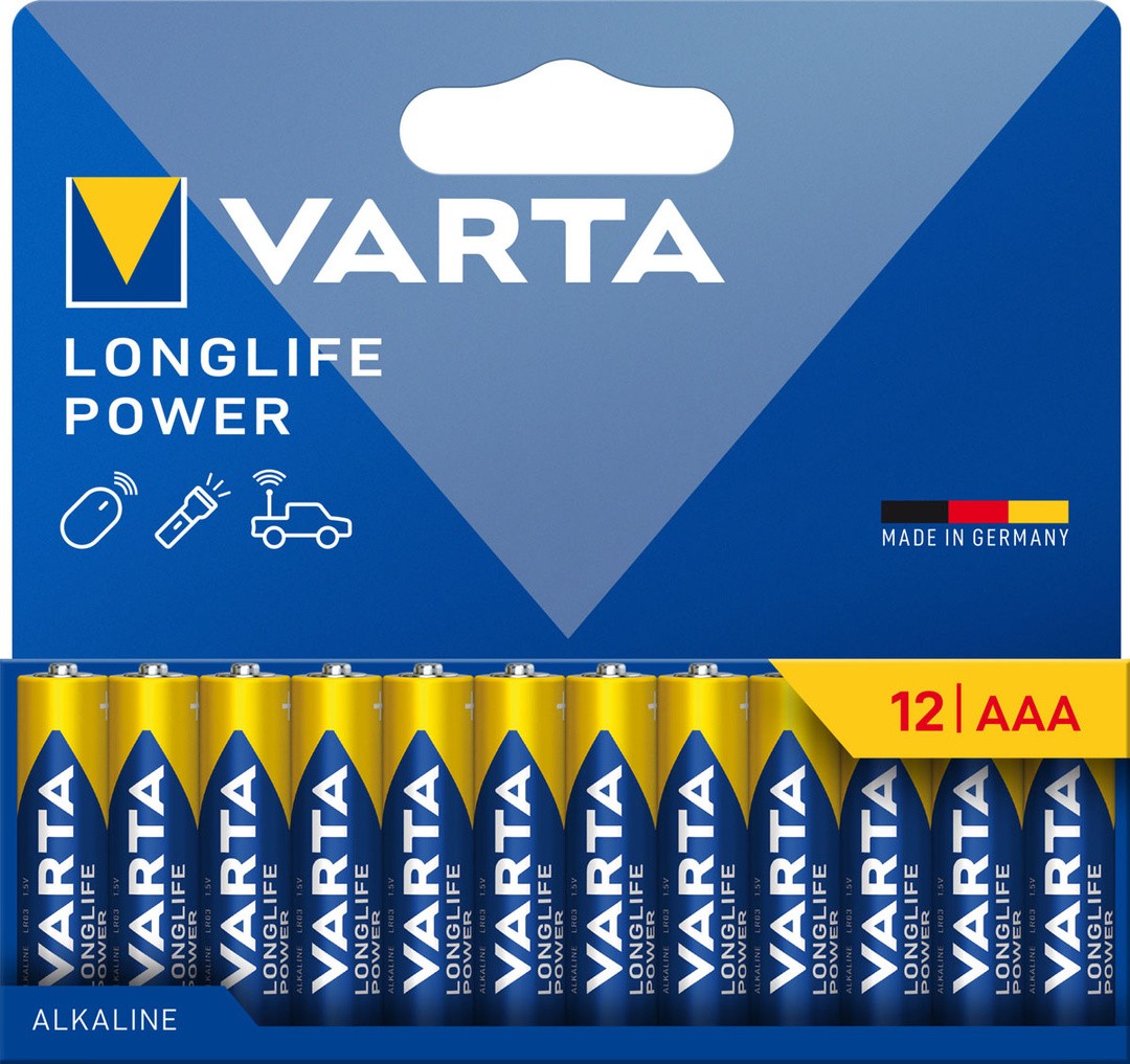 ALKALNI BATERIJSKI VLOŽEK VARTA POWER AAA 12/1 LONGLIFE