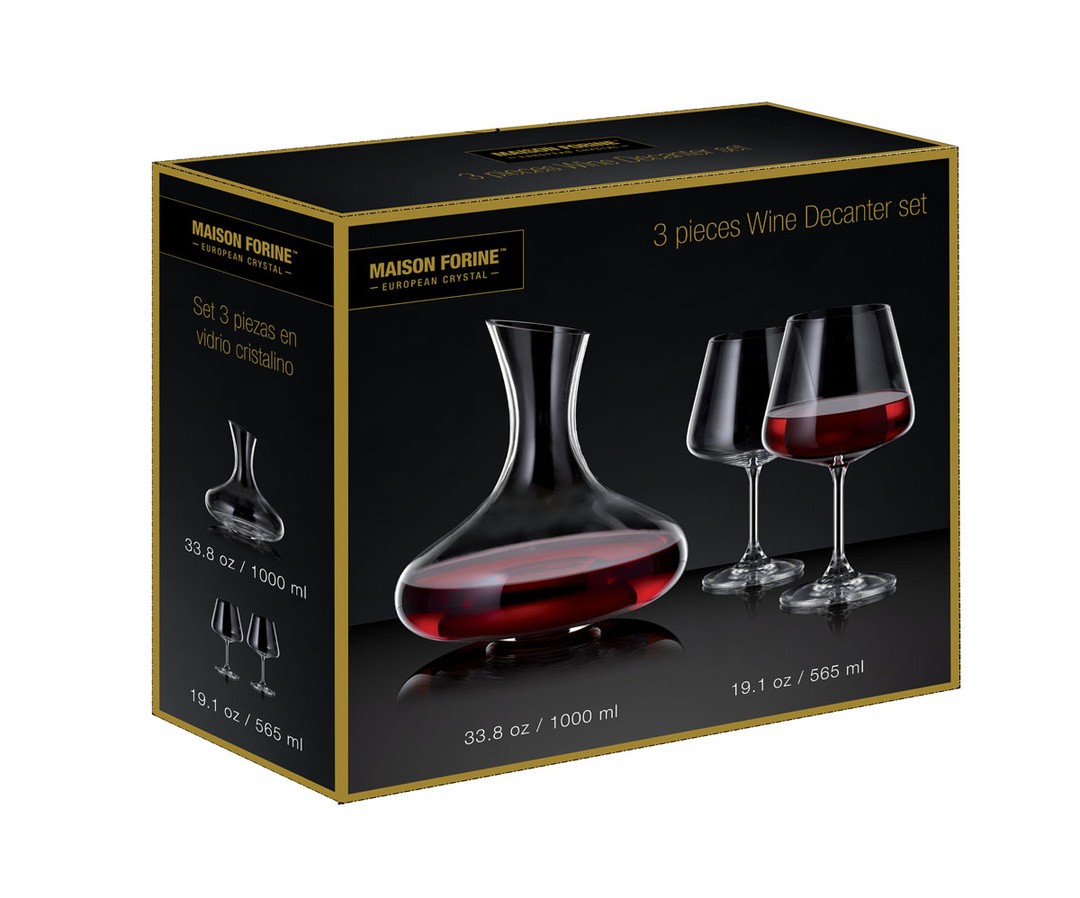SERVIRNI VRČ MAISON FORINE 3DELNI SET MARTA BURGUNDY