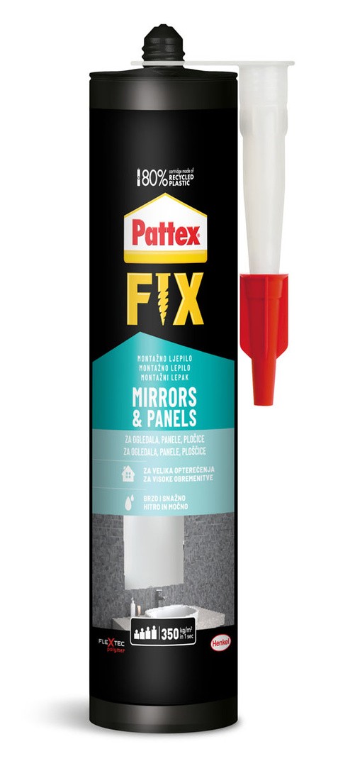 MONTAŽNO LEPILO HENKEL ACC PATTEX FIX MIRRORS & PANELS 440 G