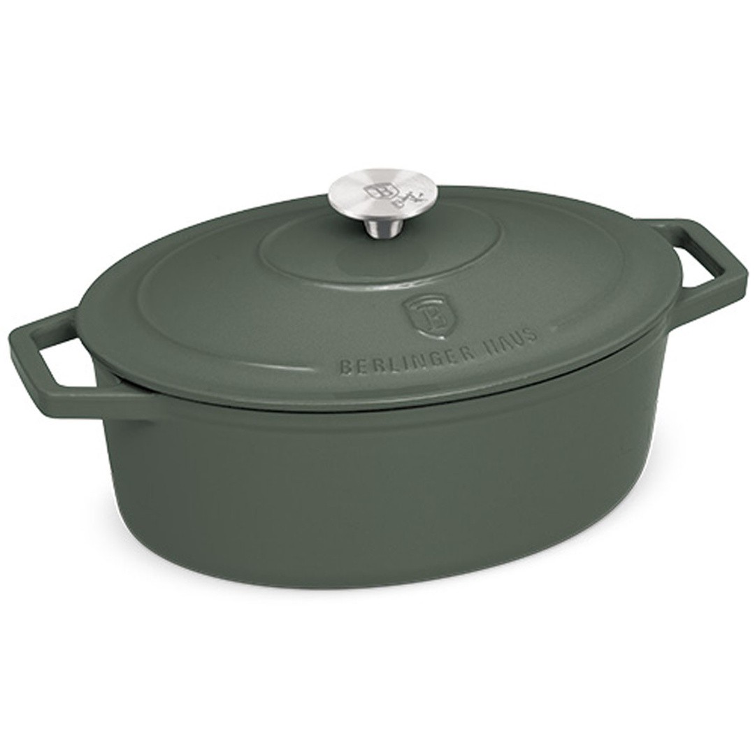 LONEC / KOZICA BERLINGER HAUS OVALNA KOZICA S POKROVOM 24 CM LITOŽELEZNA