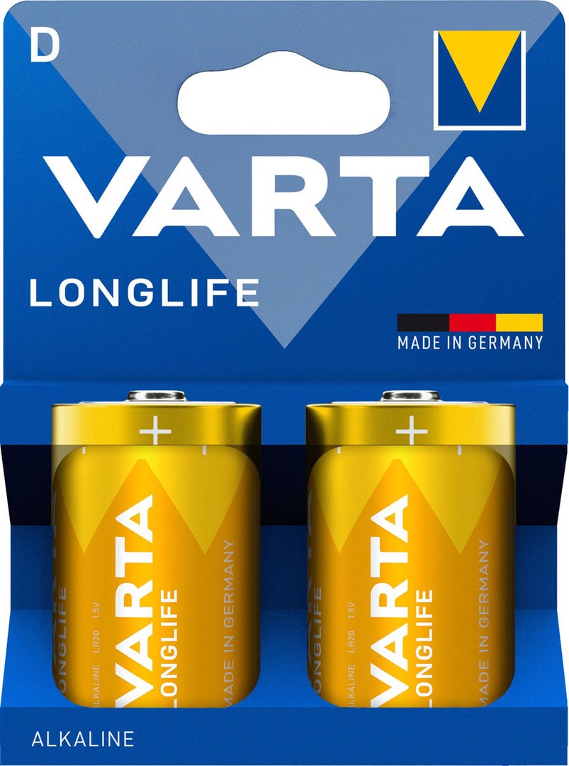 ALKALNI BATERIJSKI VLOŽEK VARTA LR20 D BL/2 D LONGLIFE