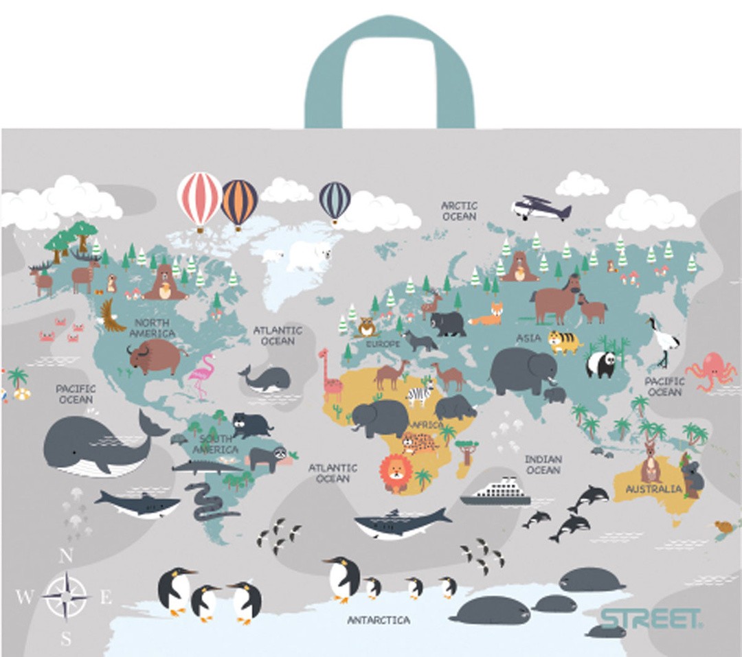 VREČKA ZA RISALNI BLOK STREET LARGE ANIMAL