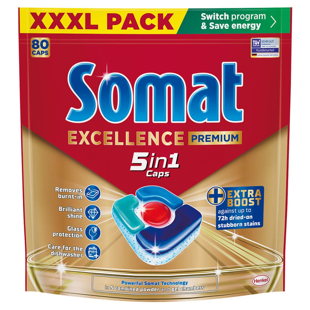 DETERGENT-STROJ.POMIVANJE HENKEL LCH SOMAT KAPSULE 5 V 1 EXCELLENCE 80 PRANJ