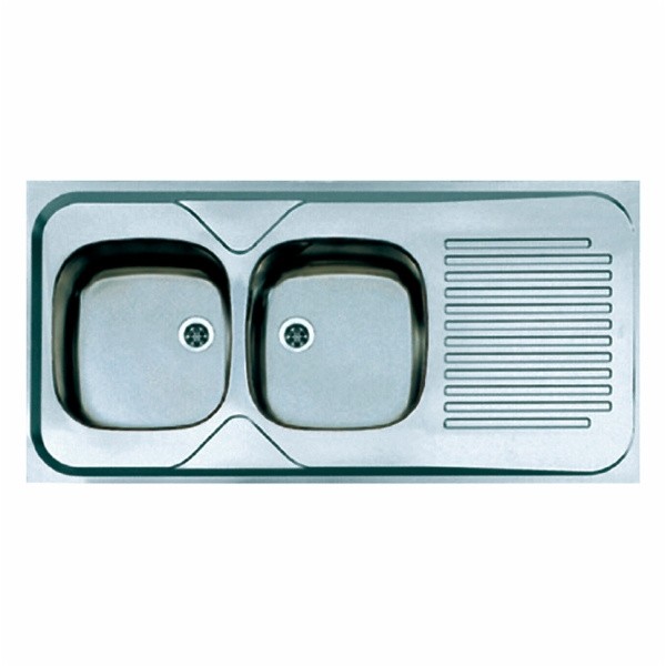 NERJAVNO POMIVALNO KORITO ALVEUS CLASSIC 100, LEVI, SATIN 1200X600 MM