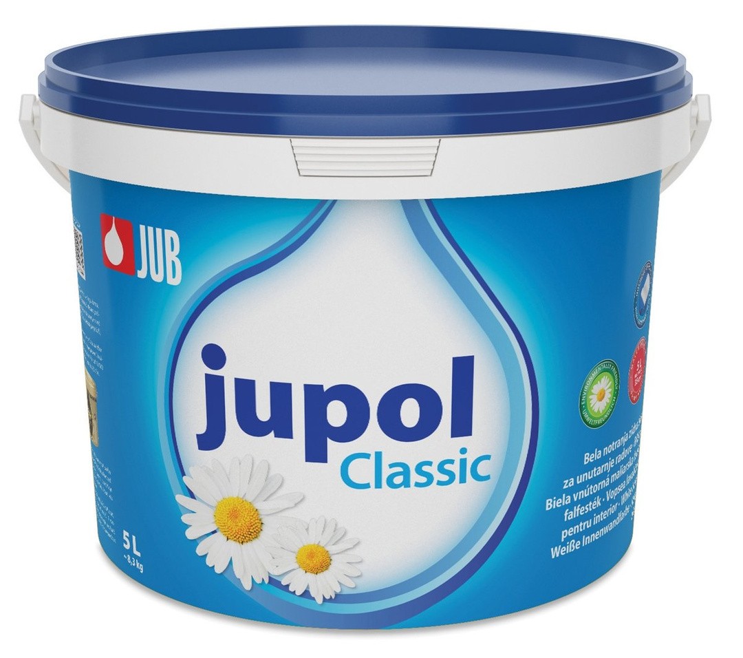 NOTRANJA ZIDNA BARVA JUB JUPOL CLASSIC BELI 5 L