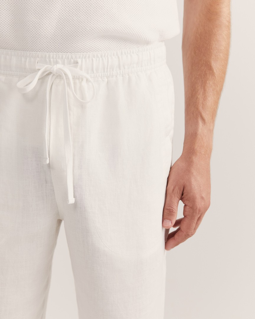 MAGNUS & NOVUS, Side Adjuster Cotton Pants, WHITE, Men