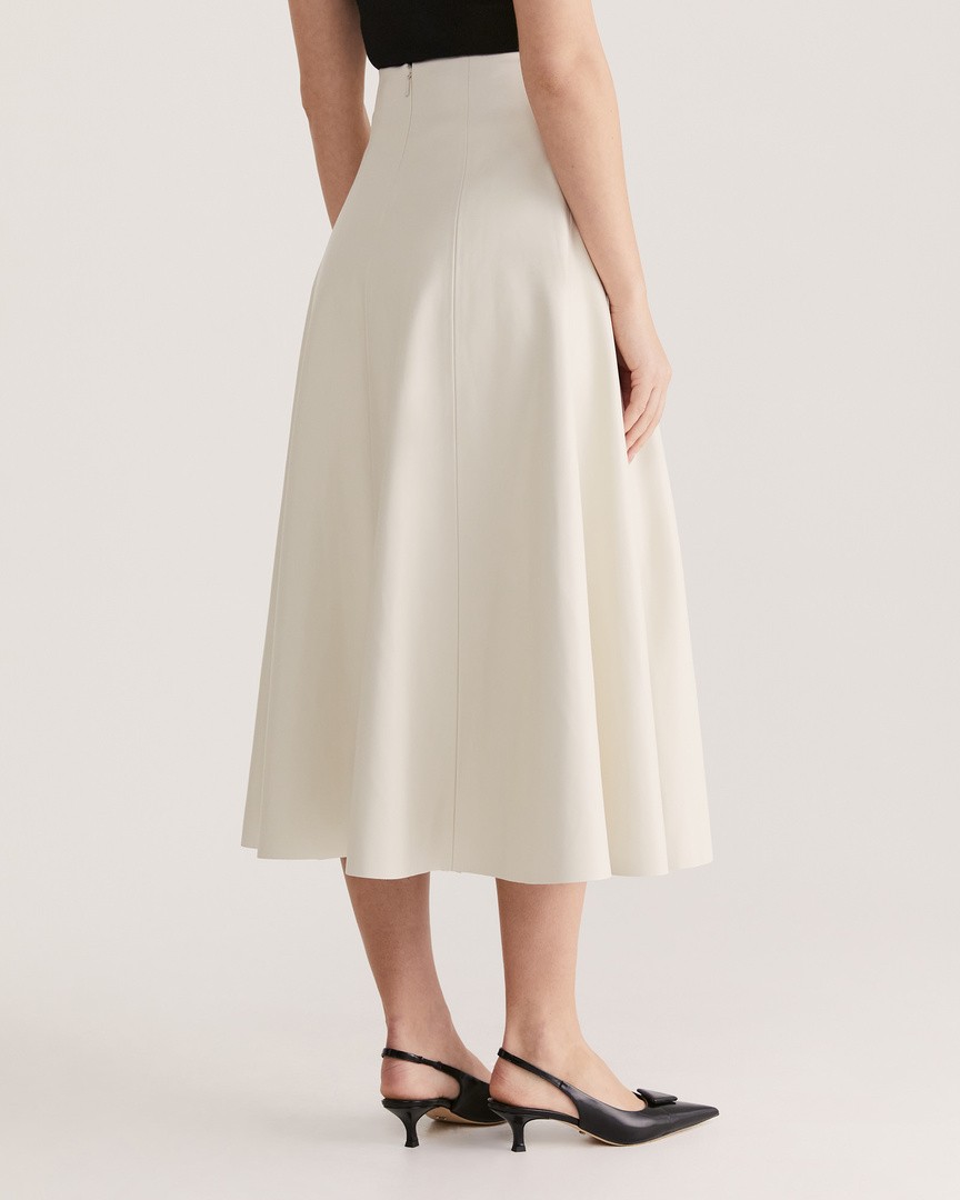 Karla Wool Panel Midi Skirt - SABA